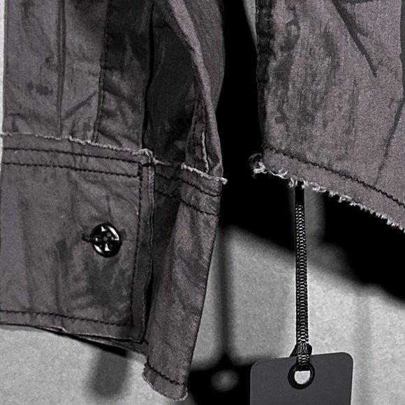 NWOT Affliction Black Premium Distressed Long Sleeve Shirt Razor Blade Size XL - Picture 13 of 14